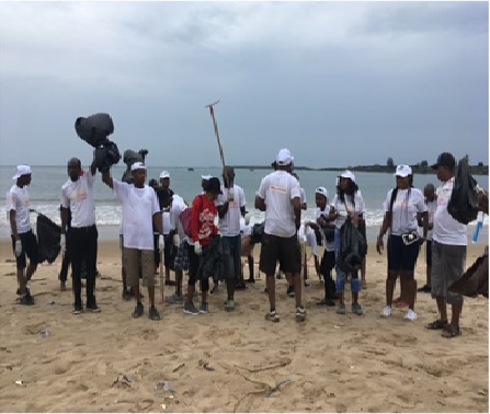 Partnership with GIVANAS Foundation for a beach clean-up Exercise