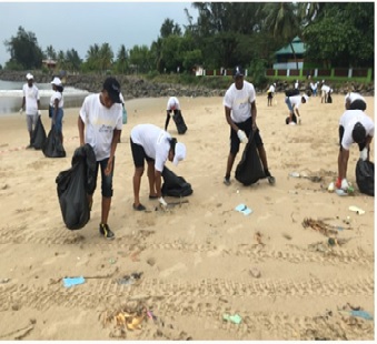 Partnership with GIVANAS Foundation for a beach clean-up Exercise