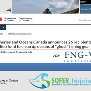 SOFER Initiative receives the Ghost Gear Fund from Fisheries and Oceans Canada